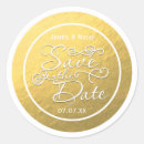 Search for white save the date stickers Gold