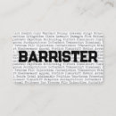 Search for barrister business cards Advocate
