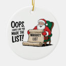 Search for santa naughty list christmas tree decorations Xmas