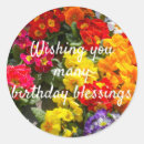 Search for blessing round stickers Flowers