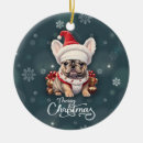 Search for french bulldog christmas tree decorations Cute