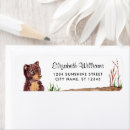 Search for bear return address labels Watercolor