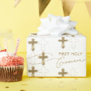 Search for first communion wrapping paper Cross