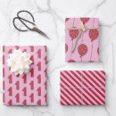 Search for red and pink striped wrapping paper For kids