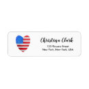 Search for red star return address labels Usa