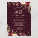 Search for burgundy 30th birthday invitations Gold