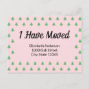 Search for pastel green postcards Change of address