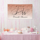Search for rose gold banners Sixteen