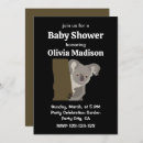 Search for koala bear baby shower invitations Australian animal