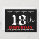 Search for 18th surprise birthday invitations White
