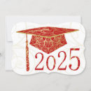 Search for red and gold graduation invitations High school