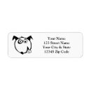 Search for cartoon dog return address labels Cute