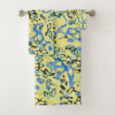 Search for yellow and blue bath towels Black