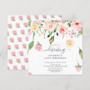 Search for roses square invitations Watercolor
