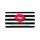 Search for red lips return address labels Cosmetologist