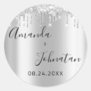 Search for silver save the date stickers Bridal