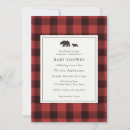 Search for red and black plaid baby shower invitations Winter