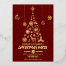 Search for elegant red gold christmas invitations Simple modern