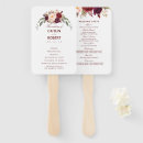 Search for fan wedding programs Burgundy