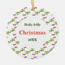 Search for leaf christmas tree decorations Holly berries