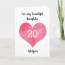 Search for 20th birthday cards Daughter