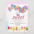 Search for two sweet ice cream birthday invitations Watercolor