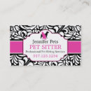 Search for sitter business cards Pet sitting services