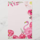 Search for pink flamingo stationery paper Floral