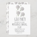 Search for golf ball birthday invitations Green