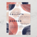 Search for terracotta and navy wedding invitations Abstract