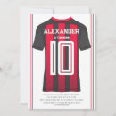 Search for football jersey invitations Red