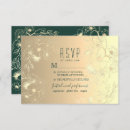Search for emerald green and gold wedding rsvp cards Floral