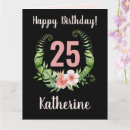 Search for 25th birthday cards Black