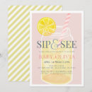 Search for pink lemonade baby shower invitations Sip and see