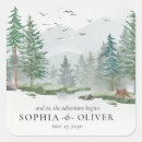 Search for green tree wedding stickers Woodland