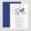 Search for pink blue elephant gender reveal invitations Watercolor