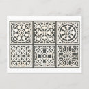 Search for black and white geometric patterns postcards Mosaic