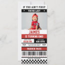 Search for race car ticket invitations Two fast