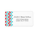 Search for red chevron return address labels Zigzag