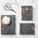Search for old world wrapping paper Blue