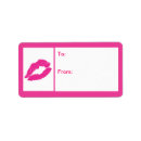 Search for lipstick kiss return address labels Pink