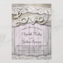 Search for burlap and lace wedding invitations Wood