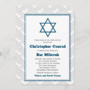Search for traditional bar bat mitzvah invitations Blue