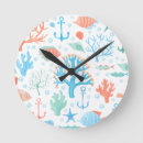 Search for nautical nursery clocks Aqua