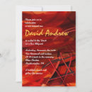 Search for red bar bat mitzvah invitations Star