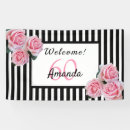 Search for black and white stripes banners Floral