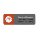 Search for basketball return address labels Orange