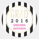 Search for pink and black graduation stickers Gold