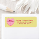 Search for happy valentines day return address labels Cute