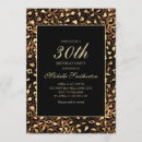 Search for leopard party invitations Black and gold